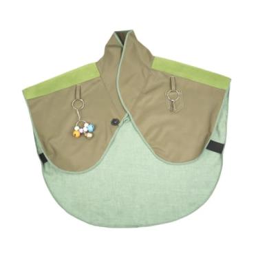 Imagem de WeiLaiKeQi Parrot Anti Scratch ombro protetor de pássaro capa de cocô de pássaro com tornozeleira de pássaro e brinquedos para periquitos periquitos, Verde