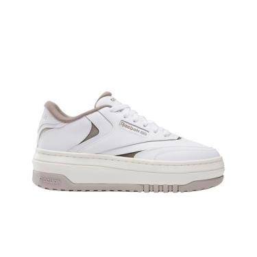 Imagem de Reebok Tênis feminino Club C plataforma extra, Branco/cinza neblina/cinza arenoso, 40
