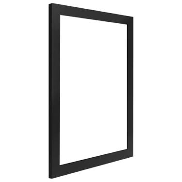 Imagem de Armação de Moldura Lisa Para Quadros e Placas Decorativas Revestida - 2x1 Cor:PRETO;Tamanho:15X21 CM