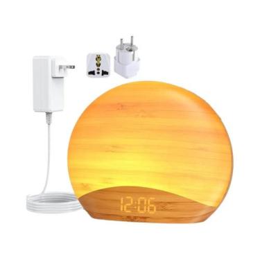 Imagem de Despertador Sunrise Regulável Com 3 Anéis 8 Luz Noturna 26 Som Relógio