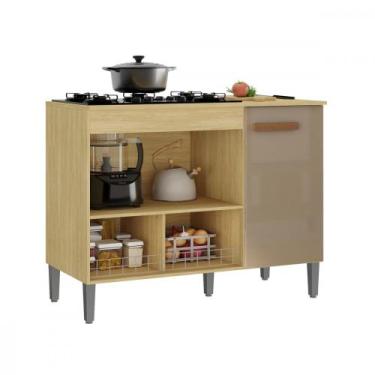 Imagem de Balcão para Cooktop 5 Bocas e Forno Madri Wood e Reflecta Atualle, Woo