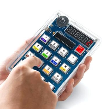 Imagem de HUAGZIMO Kit de prática de solda, calculadora de mesa de 6 dígitos, resistor, leitor de resistência, kit diy, kit de projeto de solda, kits eletrônicos diy para prática de solda