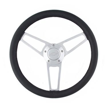 Imagem de Grant Volante de couro série Billet 1901 com logotipo Chevrolet e kit de instalação, 1 pacote