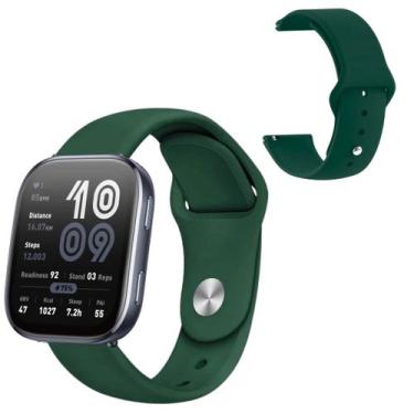 Imagem de Pulseira 22mm fecho pino para Amazfit Bip 6 - 100% silicone - Genérica