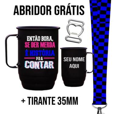 Imagem de Caneca de alumínio personalizada com tirante personalizado - FESTEIROS