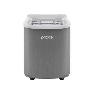 Imagem de Máquina De Gelo Praxis Portátil 12kg/dia 112W 127V Prata, Prata, 110V