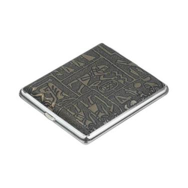 Imagem de Suporte De Cigarro De Couro Unissex Para 12-20 Cigarros Bolso Caixa De