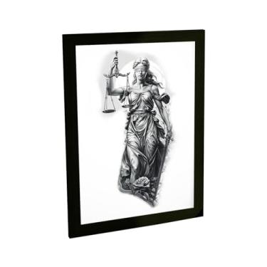 Imagem de Quadro Decorativo Deusa Themis Justiça Direito Ilustração Tattoo Decoração Poster Quarto Sala