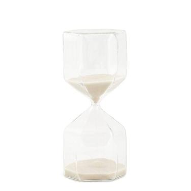 Imagem de Ampulheta Em Vidro Areia Branca 15 Minutos