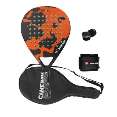 Imagem de Raquete de tênis de padel CAMEWIN em fibra de carbono 18k 360g + 10g