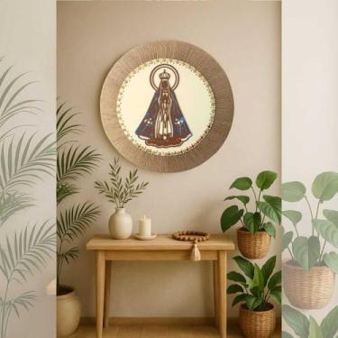 Imagem de Mandala Nossa Senhora Aparecida Inteira 60cm - Aqui Tem Magia