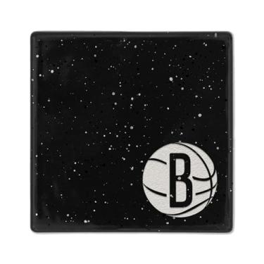 Imagem de Rico Industries Basquete NBA Brooklyn Nets preto gravado a laser Speckle Team Color Coaster