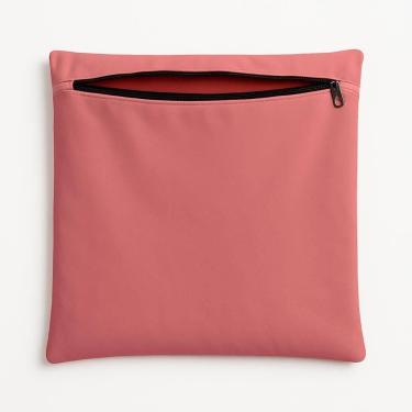 Imagem de Capa De Almofada 42cm Decorativa Suede Para Sofá E Cadeira Rosa