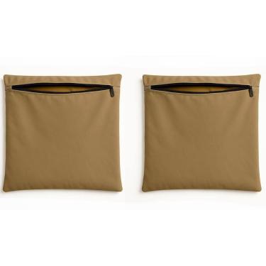 Imagem de Kit 2 Capa De Almofada 42cm Decorativa Suede Sofá Poltrona Capuccino