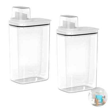 Imagem de Kit 2 Dispenser Sabão Líquido Dosador 2,3 Litros Lavanderia Natural Br