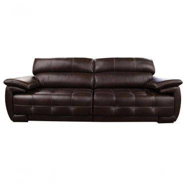 Imagem de Sofá Retrátil E Reclinável De Couro Filipinas 2,40 M Preto Iguana - Mempra Design