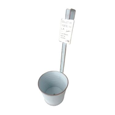 Imagem de Bothyi Vaso de flores suspenso, balde de ferro, suprimentos de jardinagem, suporte para flores, corrimão, plantador para decoração de casa, peitoril de, Azul