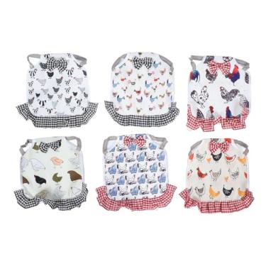 Imagem de 6Pcs Hen Saddle Respirável Proteção Completa Inodoro Asa Voltar Protector Frango Avental Sela para Aves