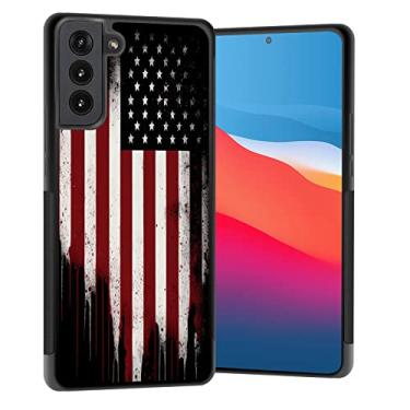 Imagem de Vobber Capa para Galaxy S23, capa protetora fina com arquitetura antiarranhões TPU à prova de choque para Samsung Galaxy S23 6,1 polegadas 2023, bandeira americana antiga