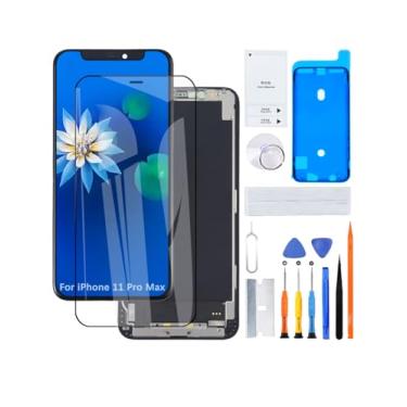 Imagem de Tela LCD de substituição para iPhone 11 Pro Max A2218 A2161 A2220 3D Touch Screen Full HD Touchscreen ID digitalizador conjunto de moldura, adesivo à prova d'água, kits de reparo novo