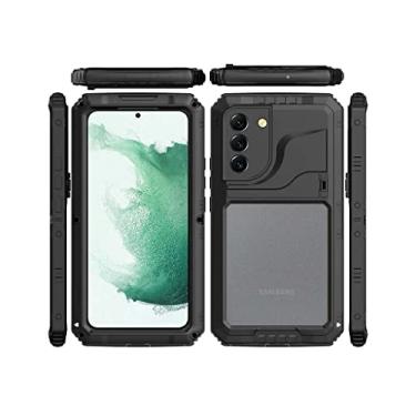 Imagem de Amever Capa à prova d'água para Galaxy S22, metal de alumínio resistente [armadura resistente] capa híbrida à prova de choque à prova de quedas militar esportiva ao ar livre para Samsung Galaxy S22