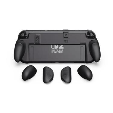 Imagem de SAVAGE RAVEN Da Skull & Co. Neogrip: Um Revestimento Rígido Ergonômico Com Alças Substituíveis Para Nintendo Switch 2 - Preto