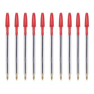 Imagem de Kit 10 Canetas Bic Cristal Ponta Média 1.0 Esferográfica