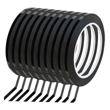 Imagem de Milageto Fita para quadro branco 10x Fita fina para acessórios elétricos Gráfico 50M Pinstriping Material escolar Fitas para gráficos de artesanato DIY, 6mm