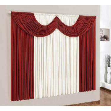 Imagem de Cortina varão simples malha gel 2,00 largura por 1,70 de altura vermel