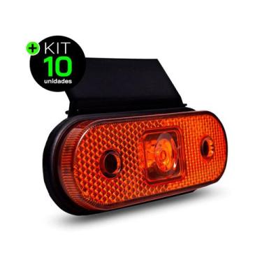 Imagem de Lanterna Lateral Carreta Facchini LED Âmbar Laranja Bivolt 12V 24V com
