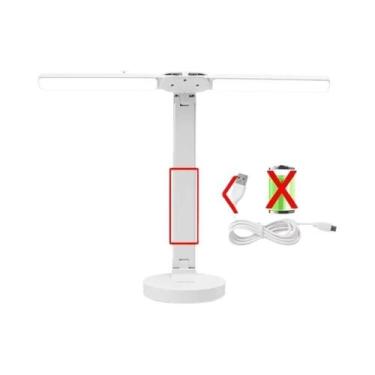 Imagem de Candeeiro De Mesa Com Relógio LED Carregável USB Com Luzes De Toque De