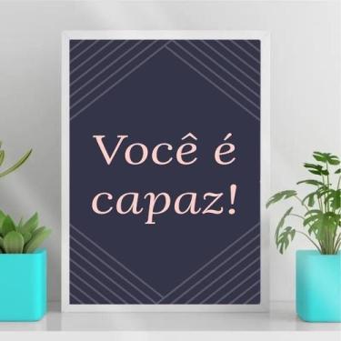 Imagem de Quadro Decorativo Frase 33x24cm - Madeira Branca - Quadros On-Line
