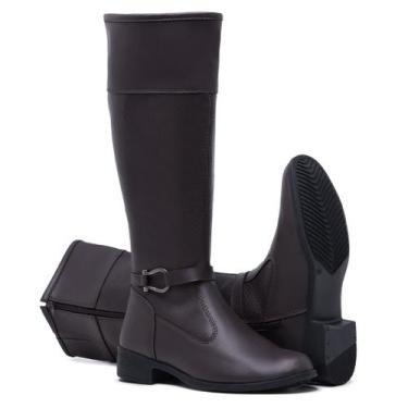 Imagem de Bota Feminina Montaria de Cano Longo com Ziper Moda Inverno Schiareli 