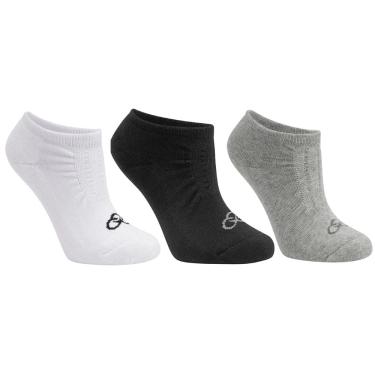 Imagem de Meia Olympikus Cano Invisível Esportiva Atoalhada Kit 3 Pares Masculina
