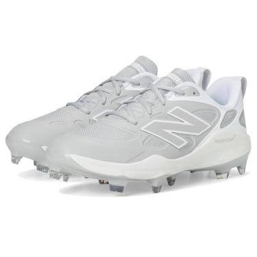 Imagem de New Balance Tênis de softbol feminino Fresh Foam Velo V4 moldado, Raincloud/branco, 37