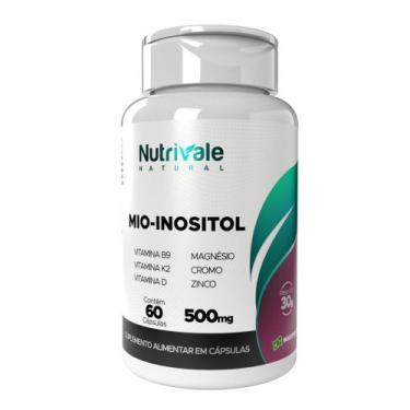 Imagem de Mio Inositol + Vitamina B9 D Cromo K2  Zinco 60 Cápsulas 500mg Nutriva