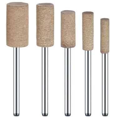 Imagem de Kit 5 Pontas Montada 4Mm A 10Mm Couro Polir Micro Retífica