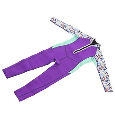 Imagem de Roupa de Mergulho Infantil, Design de Zíper Elástico Macio 2,5 Mm Neoprene Térmica Infantil para Meninos e Meninas para Mergulho (Tamanho 12)