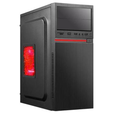 Imagem de Gabinete Pc Atx Xway 01125 Com Fonte 600w E Cooler Fan 120mm, Vermelho