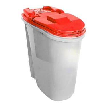 Imagem de Porta Ração Pet e Grãos Dispenser Home+ Caneca Dosadora (VERMELHO - 40 LITROS 18 KG,1)