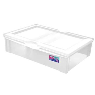 Imagem de Caixa Organizadora 29L Baixa com Tampa Plástica Radical Ordene Multius