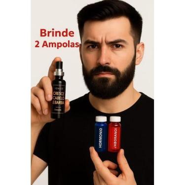 Imagem de Kit 2 Tônicos Cresce Cabelo e Barba Dermabel Ganhe 2 Ampolas de Cresci