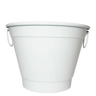 Imagem de Balde De Gelo E Cerveja Térmico Em Alumínio 6,5L Bbq Branco