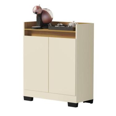 Imagem de Aparador Buffet Balcão Real 2 Portas escritório cozinha sala cantinho 