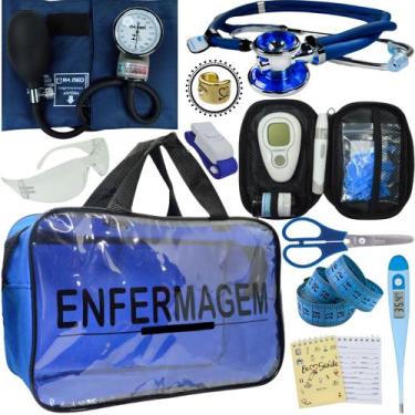 Imagem de Kit Enfermagem + Aparelho Medidor Glicose Completo Premium - Love Saud
