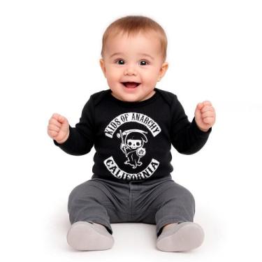 Imagem de Body Bebê Manga Longa Kids Of Anarchy Preto - ArtRock - Art Rock, M