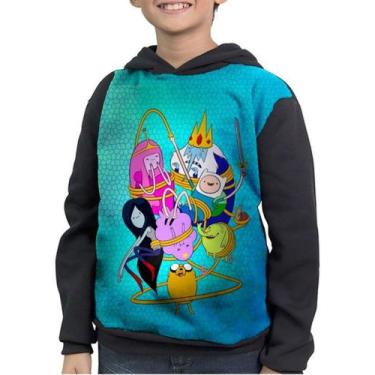 Imagem de Casaco Moletom Infantil Hora De Aventura Adventure Time - smoke, Preto