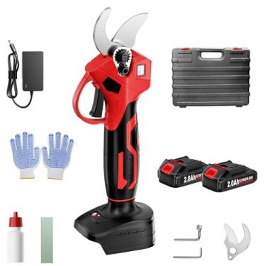 Imagem de Tesoura De Poda A Bateria Com 2000mah*2 Tesouras EléTricas Sem Fio RecarregáVeis ​​Com Carregador E Caixa De Armazenamento Tesouras EléTricas, Para Galhos De PapelãO