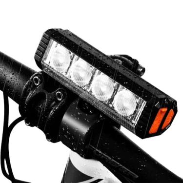 Imagem de Lanterna de Bicicleta 10000 Lúmens com 8 LEDs Super Potente USB Recarregável à Prova d'Água para Ciclismo Noturno