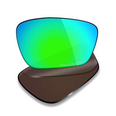 Imagem de Mryok Lentes de reposição polarizadas Plus para óculos Oakley Crosslink Sweep OX8031 55 mm, HD Polarized, proteção UV, resistente a impactos e ajuste perfeito - Verde esmeralda